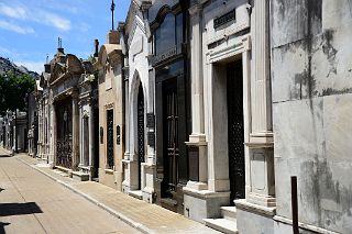 15 Mausoleums On Street In Recoleta Cemetery Buenos Aires